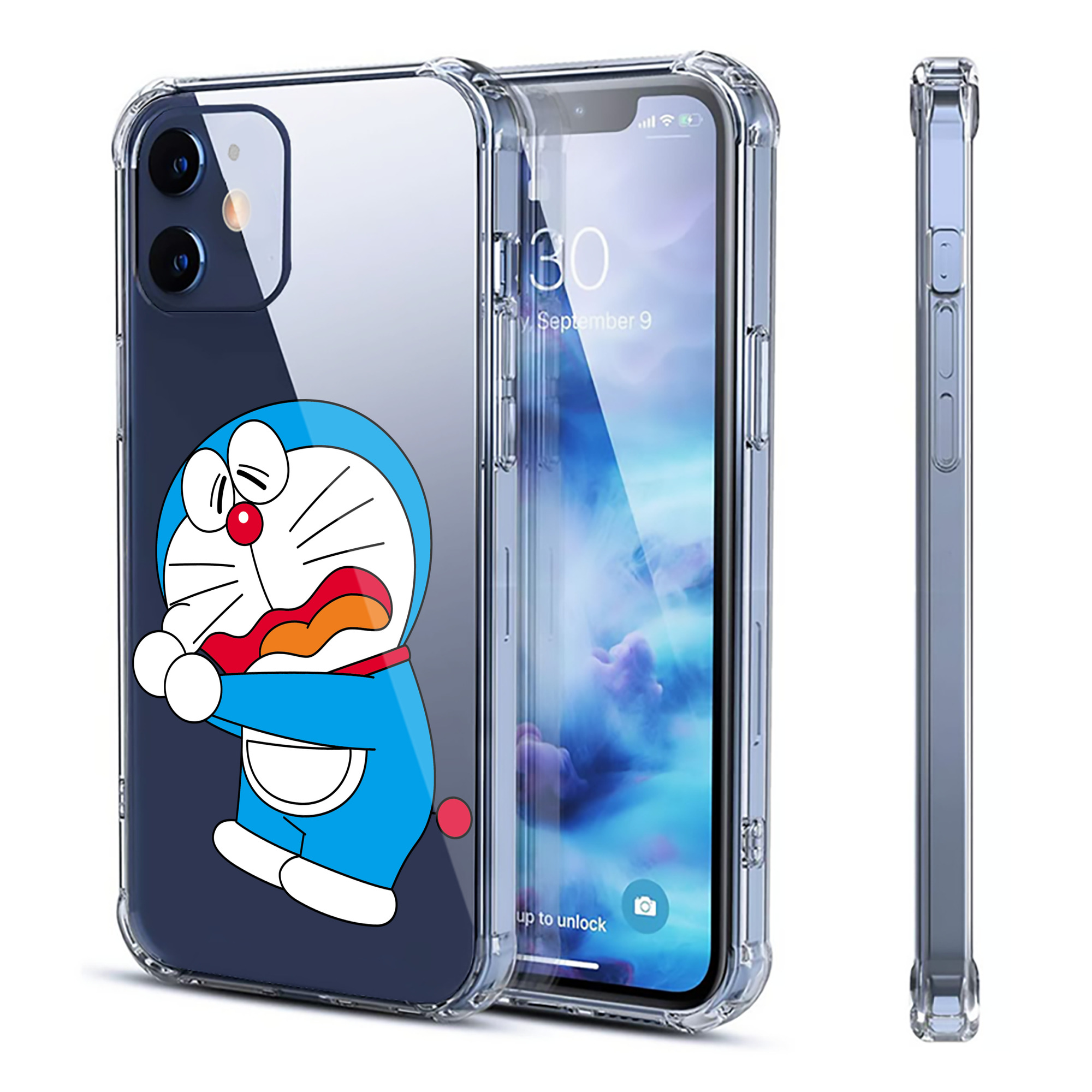 （画像用） ドラえもん Doraemon 【iPhone 12シリーズ対応】透明スマホケース（クリアソフトケース）